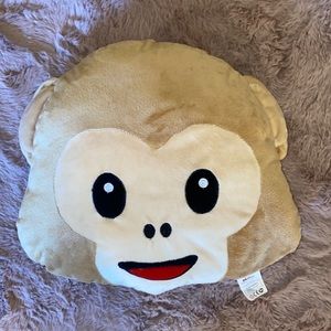 Emoji Necknappers light brown tan bear face 🐻 pillow 12” x 13” x 3.5”​